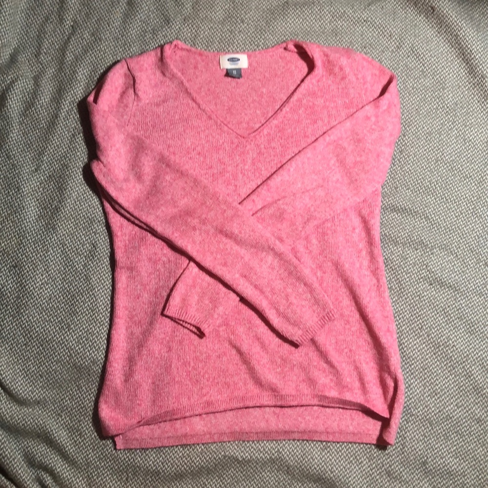 Old Navy pink v-neck sweater